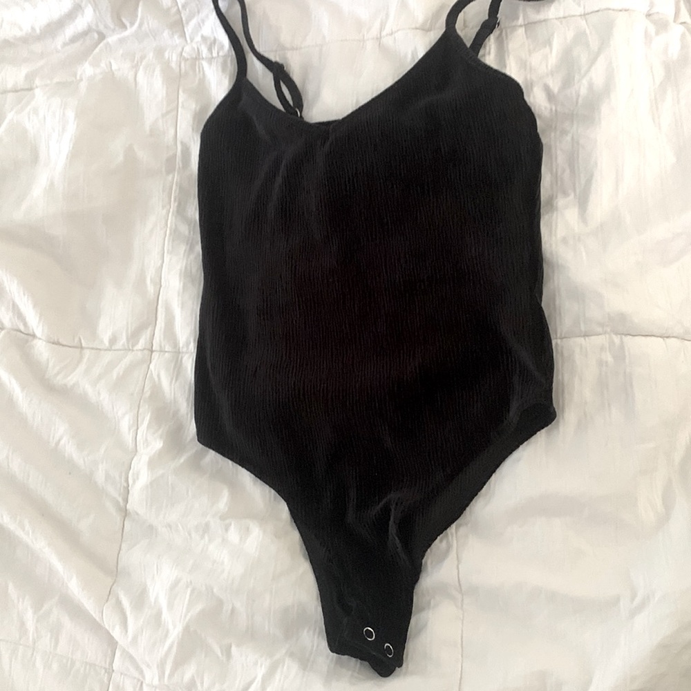 Black Velvet Bodysuit NWT